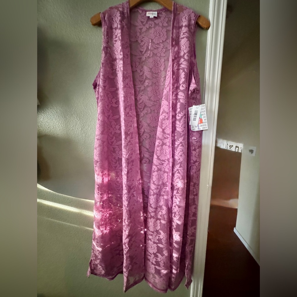 NWT Lularoe Joy lace vest size L